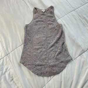Wilfred Aritzia Grey Lace Tank Top Size XS